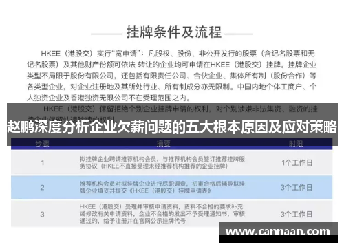 赵鹏深度分析企业欠薪问题的五大根本原因及应对策略